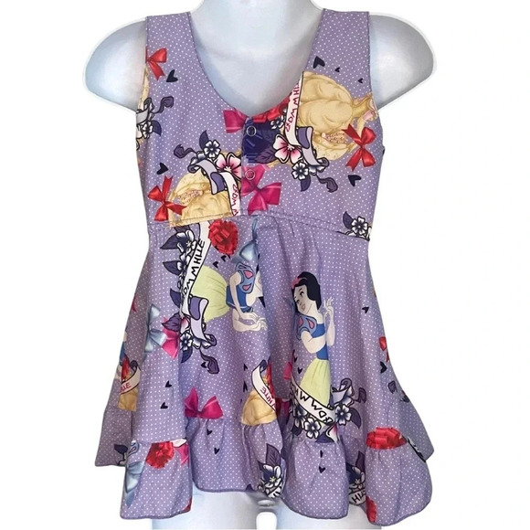Adorable Disney-Inspired Toddler Dress with Polka Dot and Character Print, 2T - Picture 4 of 8